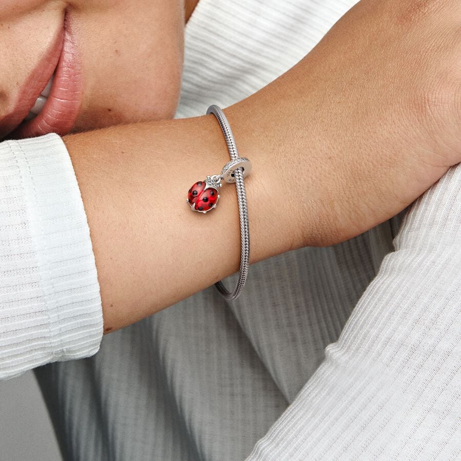 Red Ladybird Dangle Charm