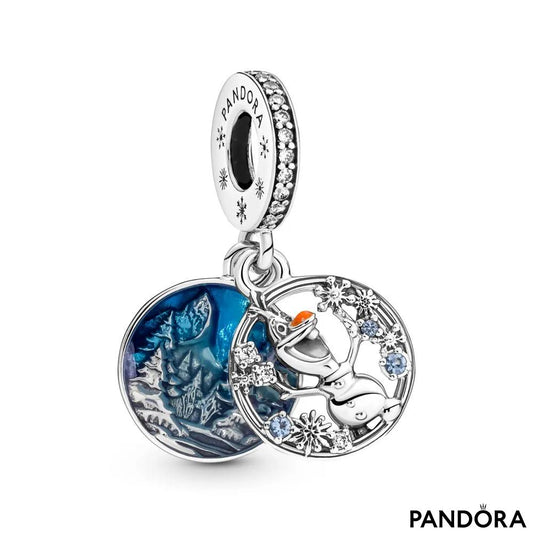 Frozen Snow Olaf Double Dangle Charm