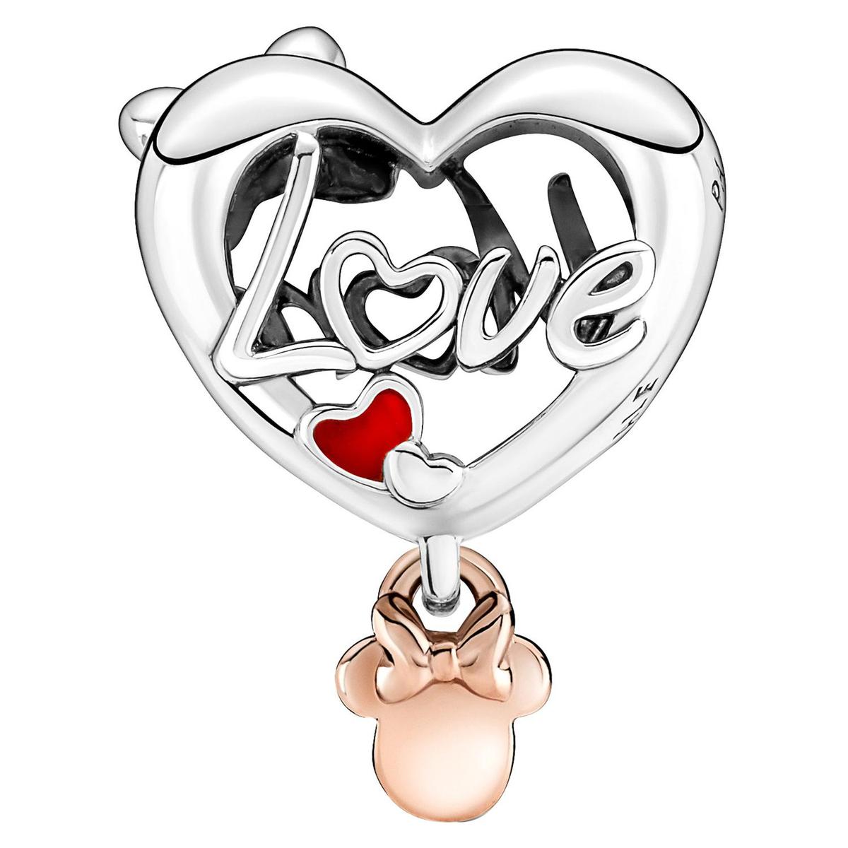 Minnie Mouse Mom Heart Charm