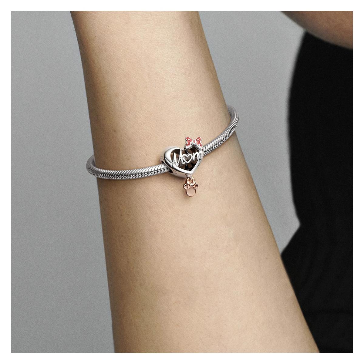 Minnie Mouse Mom Heart Charm